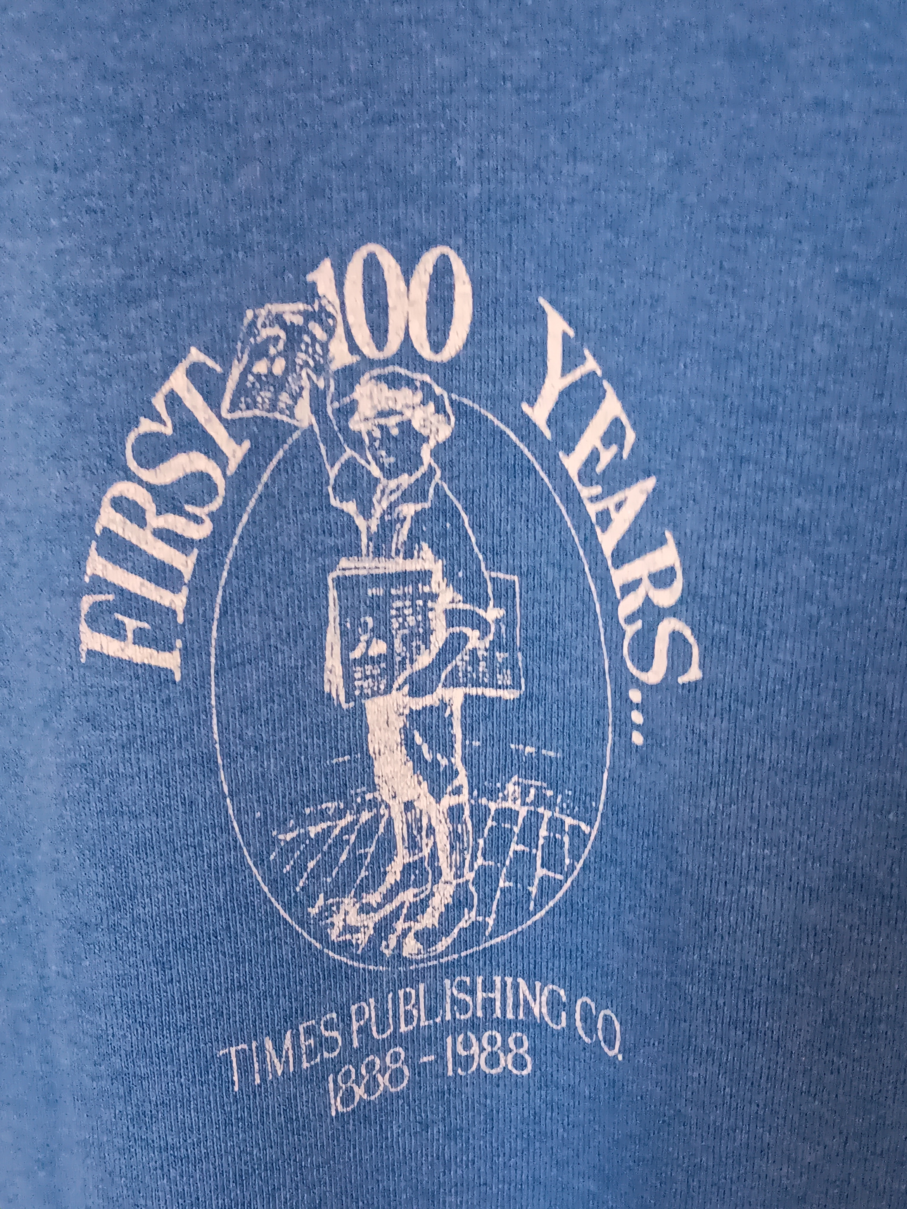 Vintage 1980s First 100 Years Times Publishing Co Tshirt